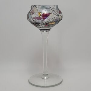 Partylite Mosaic Calypso Footed Tall Tealight Candle Holder Discontinued